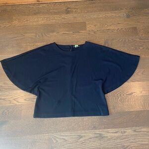 Banana Republic Black Top - Medium - Butterfly Dolman Cocoon Sleeve